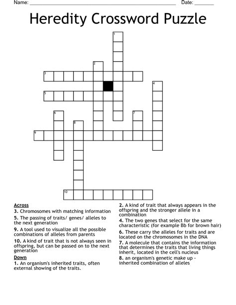 The Crossword Solver found 30 answers to "Inheritance from parents", 4 letters crossword clue. The Crossword Solver finds answers to classic crosswords and cryptic crossword puzzles. Enter the length or pattern for better results. Click the answer to find similar crossword clues . Enter a Crossword Clue. Sort by Length. # of Letters or Pattern.. 
