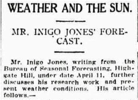 Inigo Jones Long Range Weather Forecaster - Highgate …