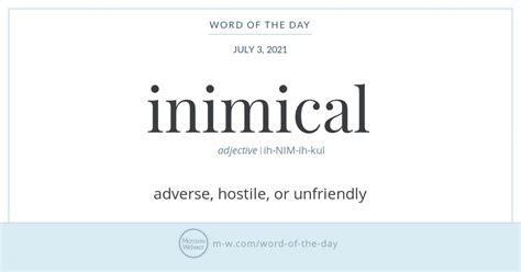 Inimical Definition of Inimical by Webster