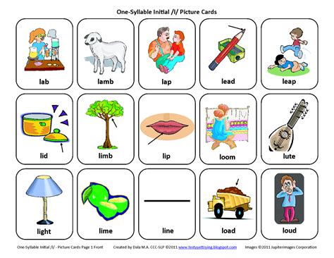 Initial L Articulation Worksheets & Teaching Resources TpT