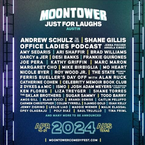 Initial lineup announced for Moontower Just for Laughs comedy fest; Tickets go on sale this week