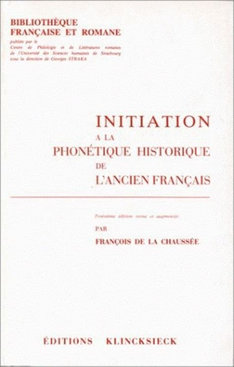 Initiation à la phonétique historique de l'ancien français. - Study guide test for medicaid specialist.