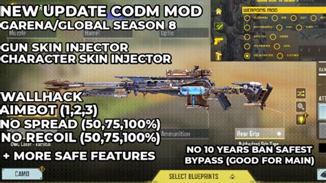 Injector for codm skin guns.  LATEST GLOBAL, GARENA, VN, AND KO CODM MOD...