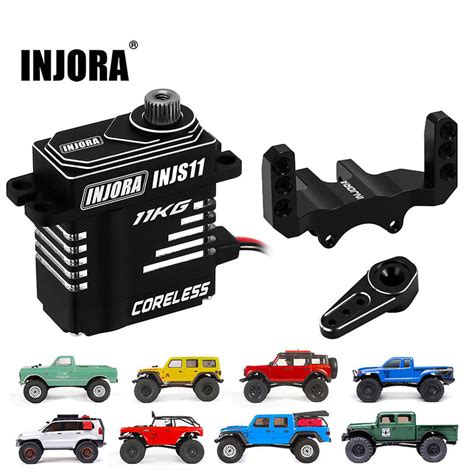 Injora scx24 servo.  INJORA Coreless Metal Gear High Torque Digital Micro Servo for 1/24...