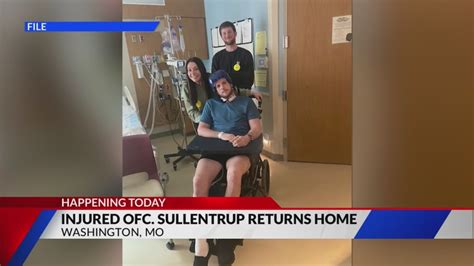 Injured Ofc. Adam Sullentrup returning home today