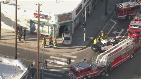 Injuries reported after vehicle crashes into children's dental office in South L.A.