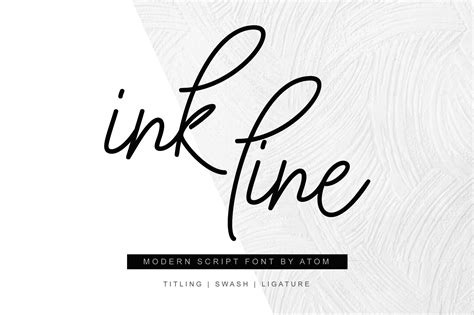 Ink Line Modern Script Font (248150) Script Font Bundles