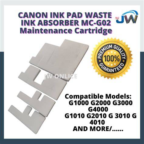 Ink absorber full canon g3000.  Loading crossword puzzle.  Prevent overflow...