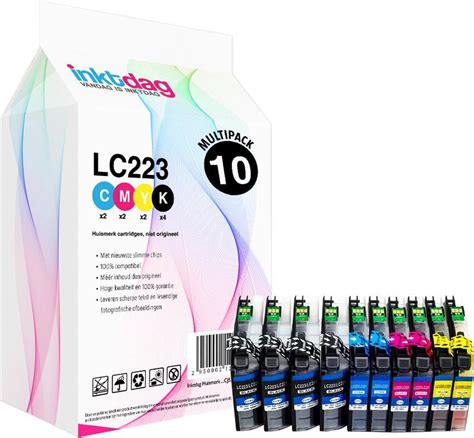 Inktdag inktcartridge voor Brother LC223 LC221 brother …