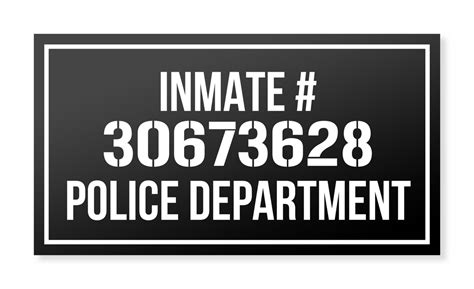 Inmate Sign Template