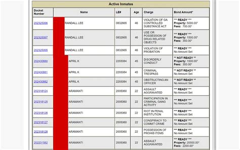 Inmate docket search.  Inmate Roster (664) Options Name | Date | Current ...