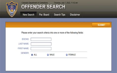 Inmate lookup colorado.  Board Search Tips Disclaimer Accessibility Department of Corre...