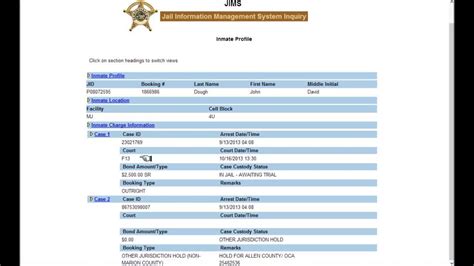 To check the inmate roster please visit Marion Co