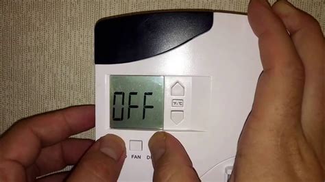 Help "Adjusting" Marriott Thermostats. Anyone know the button sequence to override a white generic, no model or name visible, Marriott thermostat? Its not motion detector operated. Its got 2 large UP / DOWN buttons and a small, round fan control button in the middle. A F or C degree setting is a switch at the bottom.. 