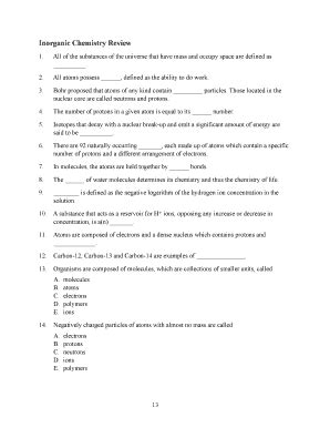 Inorganic Chemistry Review - The Bio Edge