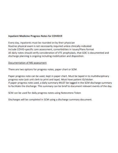 Inpatient Psychiatric Progress Note Sample