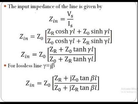 Input impedance formula transmission line.  In the next section, we will use input impedance t...