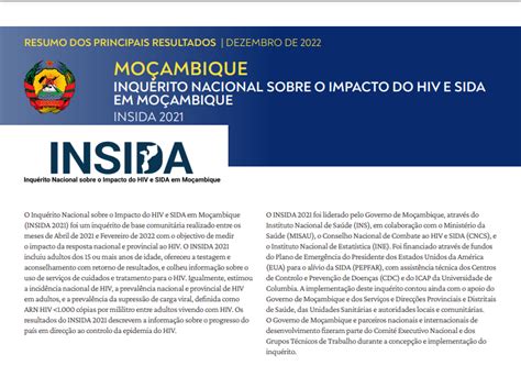 Inquérito nacional de prevalência, riscos comportamentais e informaç̧ão sobre o hiv e sida em moçambique. - Study guide for kalats biological psychology.