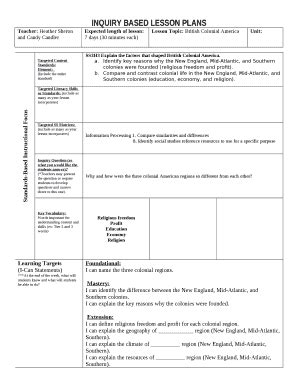 Inquiry Based Lesson Plans Number Sense