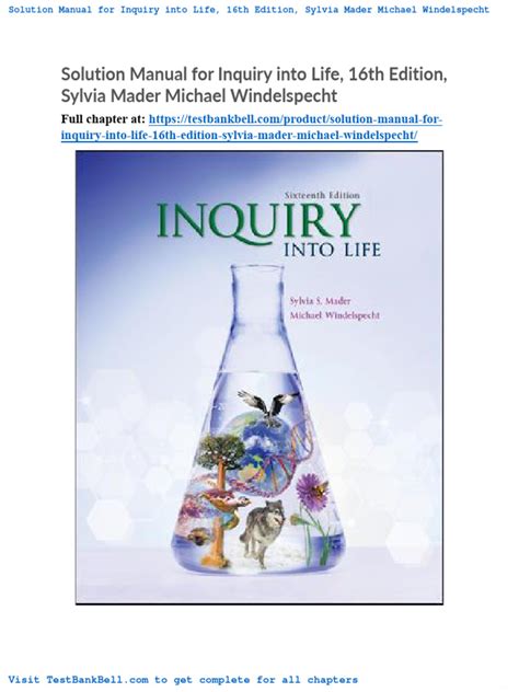 Inquiry into life mader lab manual solutions. - Solution manual for calculus graphical numerical algebraic.