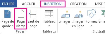 Insérer une page vierge - Support Microsoft