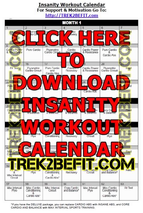Insanity Workout Schedule Simple Breakdown With FREE PDF