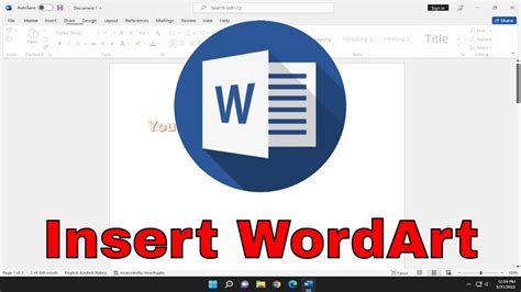 Insert Word Art Text Microsoft Word Tutorial YouTube