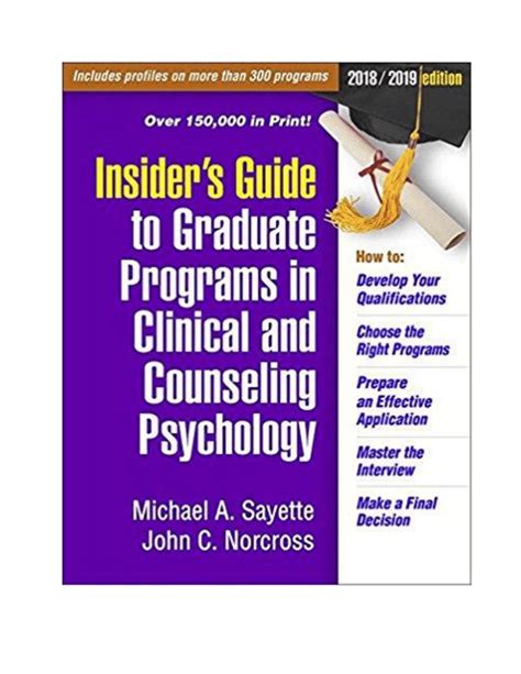 Insiders guide to graduate programs in clinical and counseling psychology revised 20142015 edition. - A dance class anthology the royal academy of dance guide to ballet class accompaniment r a d.
