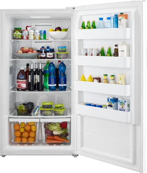 Insignia™ – 18.1 Cu. Ft. Top-Freezer Refrigerator This refrigerator comes in either black or white and is the perfect size for a smaller kitchen or apartment. With more than 2100 reviews, this is one of Insignia’s most reviewed and top-rated models.