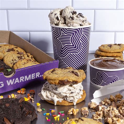What are Insomnia Cookies? Insomnia cookies are chewy chocolate chunk cookies made with butter, brown sugar, and dark chocolate chunks. They have a soft and gooey center that is balanced out by crunchy edges. The recipe can be adapted to suit different flavors like white chocolate chunks or even peanut butter chips.. 