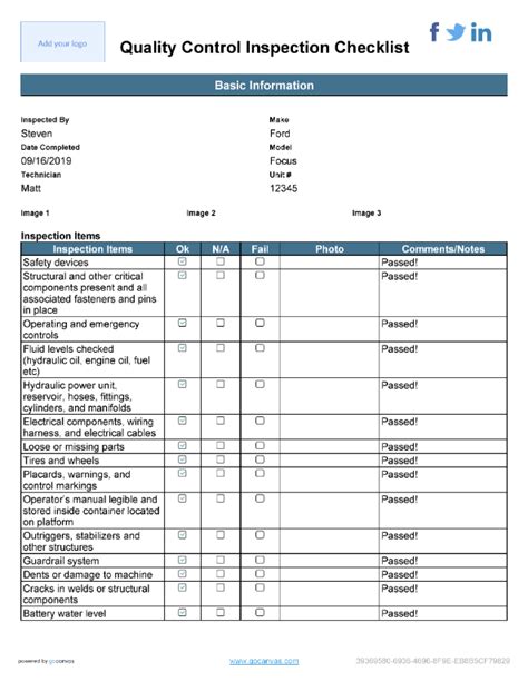 Inspection Form GoCanvas