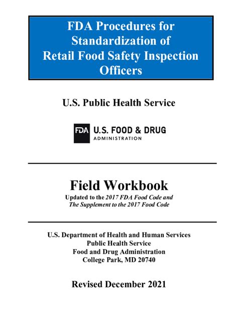 Inspection Officer Standardization - Retail Food Establishments