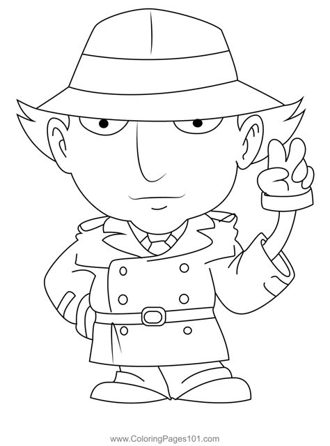 Inspector Gadget Free To Color For Children Inspector Gadget Kids Coloring Pages