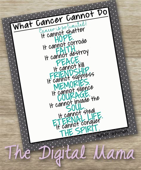 Inspirational Oncology Text What Cancer Cannot Do