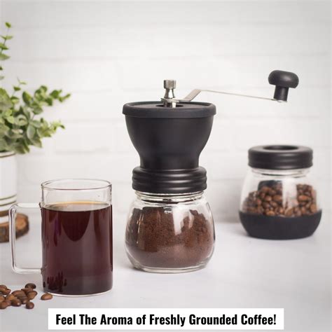 InstaCuppa Manual Coffee Grinder with Adjustable …