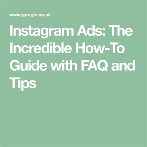 Instagram Ads The Incredible HowTo Guide with FAQ and Tips