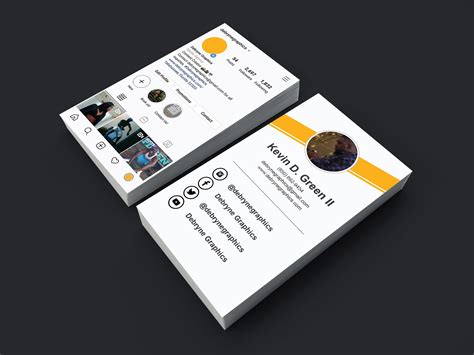 Instagram Business Card Template