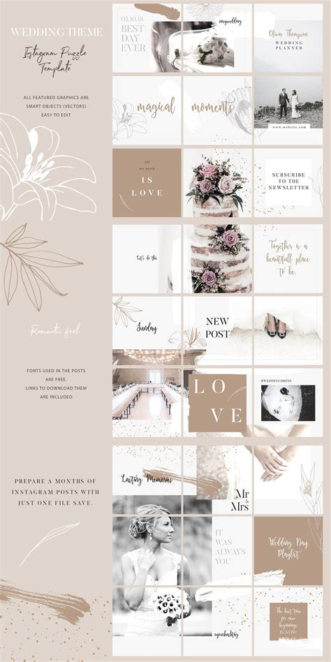Instagram Grid Posts 3 Themes Creative Instagram Templates