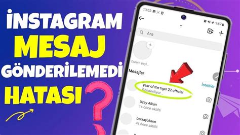Instagram Mesaj Gitmiyor.
