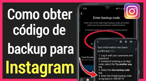 Instagram backup code. Backup codes, which can only be used once, are designed to grant users (or attackers) access to their accounts in the event of not being able to use a 2FA code. Watch out for this Instagram ... 