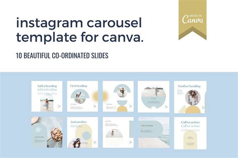 Instagram carousel Canva template in 2022 Instagram algorithm