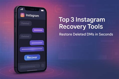 Instagram data recovery messages.  Tenorshare UltData, DMpro, and MiniTool Mobile Reco...