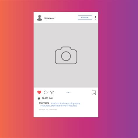 Instagram frame template Free Vector