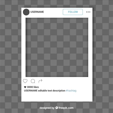 Instagram frame template Vector Free Download