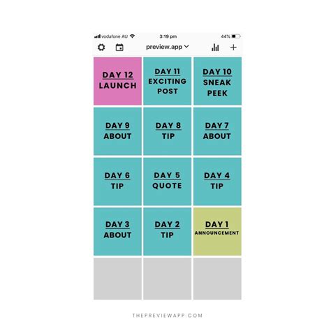 Instagram grid planner. Preview is the Instagram planning app that has every feature you could possibly dream of. It comes at a great price too! The best part is, there’s a generous free option that allows for unlimited posts. And, if you want a premium package, you’ll only be out $4-$14 a month. Preview is only for Instagram, … 