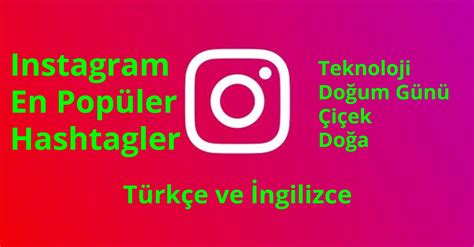 Instagram türkçe hashtagler