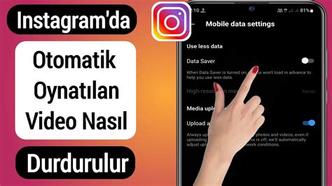 Instagram video otomatik oynatma kapatma 2019