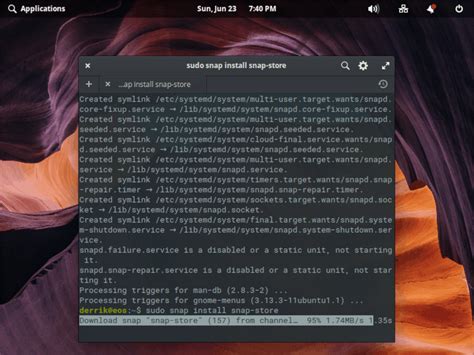Install Calendar on Linux Snap Store