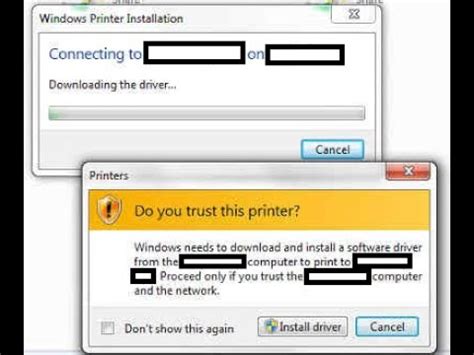 Install Driver When Trying To Print To Share Windows Needs To