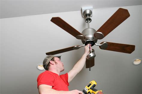 Install a ceiling fan. Feb 8, 2024 · 4:30. How to Install a Ceiling Fan. 1:41. How to Install a Dimmer Switch. 1-15 of 33. Hanging a ceiling fan is a project just about anyone can complete. This video covers: inspecting electrical outlets, mounting the junction box, mounting the bracket, setting the downrod, wiring the fan, and attaching the blades and adding bulbs. 